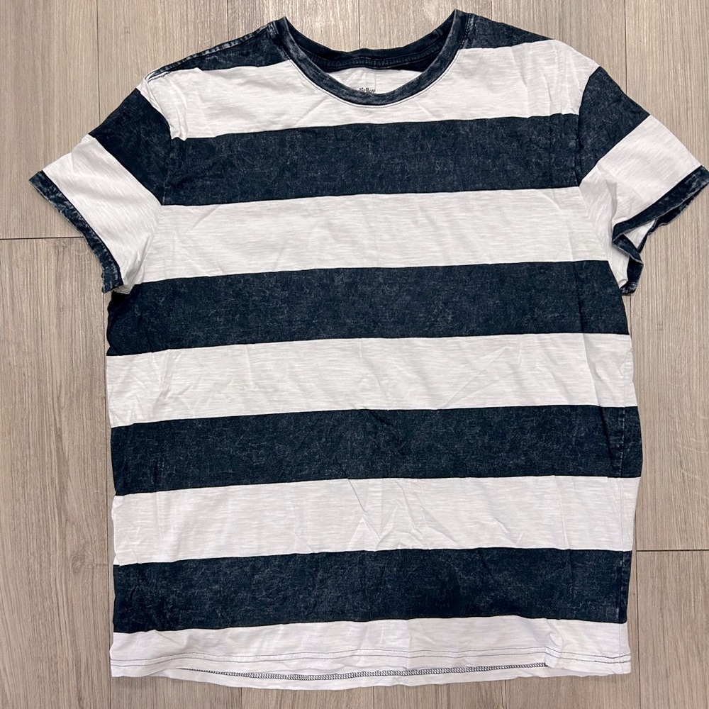 Goodfellow Blue and White Striped Shirt, XXL
